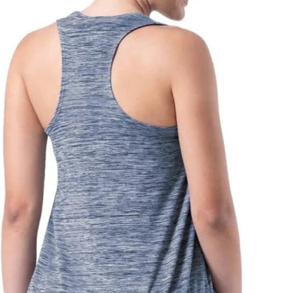 CLOSET SALE-ONLY $15! NWT Lot 2 Blue & Grey PLUS  Racerback Tank Top sz 22 XXXL - Picture 1 of 5